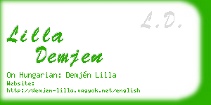 lilla demjen business card